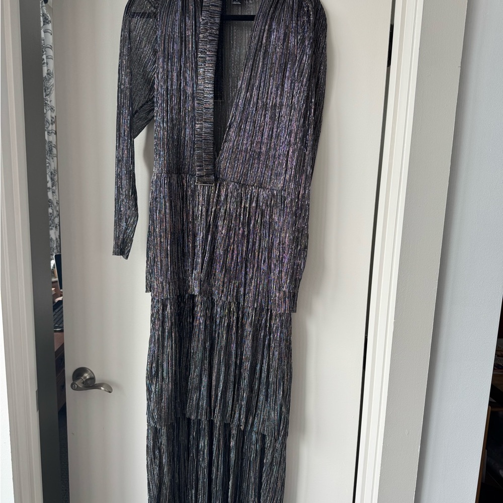 Sabina Musayev tiered long sleeve dress